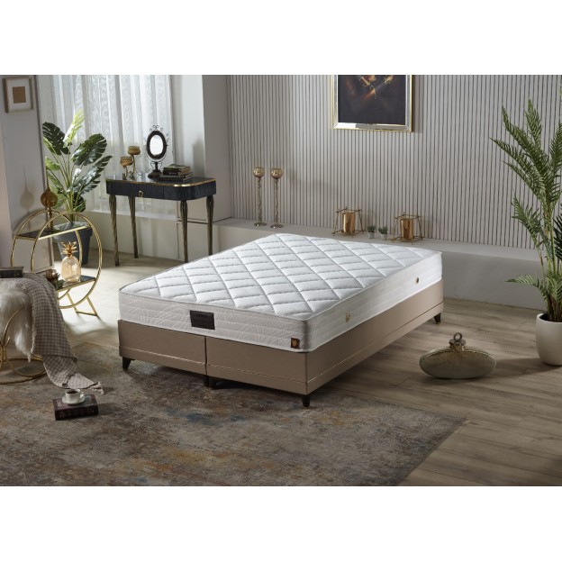 Saltea ortopedica, Homevs, model VISPO, 200x90x20 cm, arcuri Bonnel, 12 straturi, tehnologie Gel Memory Foam, materiale de inalta calitate - tesatura tricotata, spuma gel cu memorie
